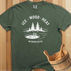 Ice Wood Heat Minnesota T-Shirt - SaunaMerch