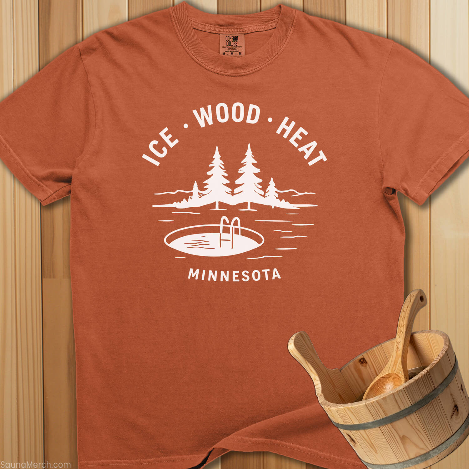 Ice Wood Heat Minnesota T-Shirt - SaunaMerch