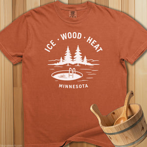 Ice Wood Heat Minnesota T-Shirt - SaunaMerch