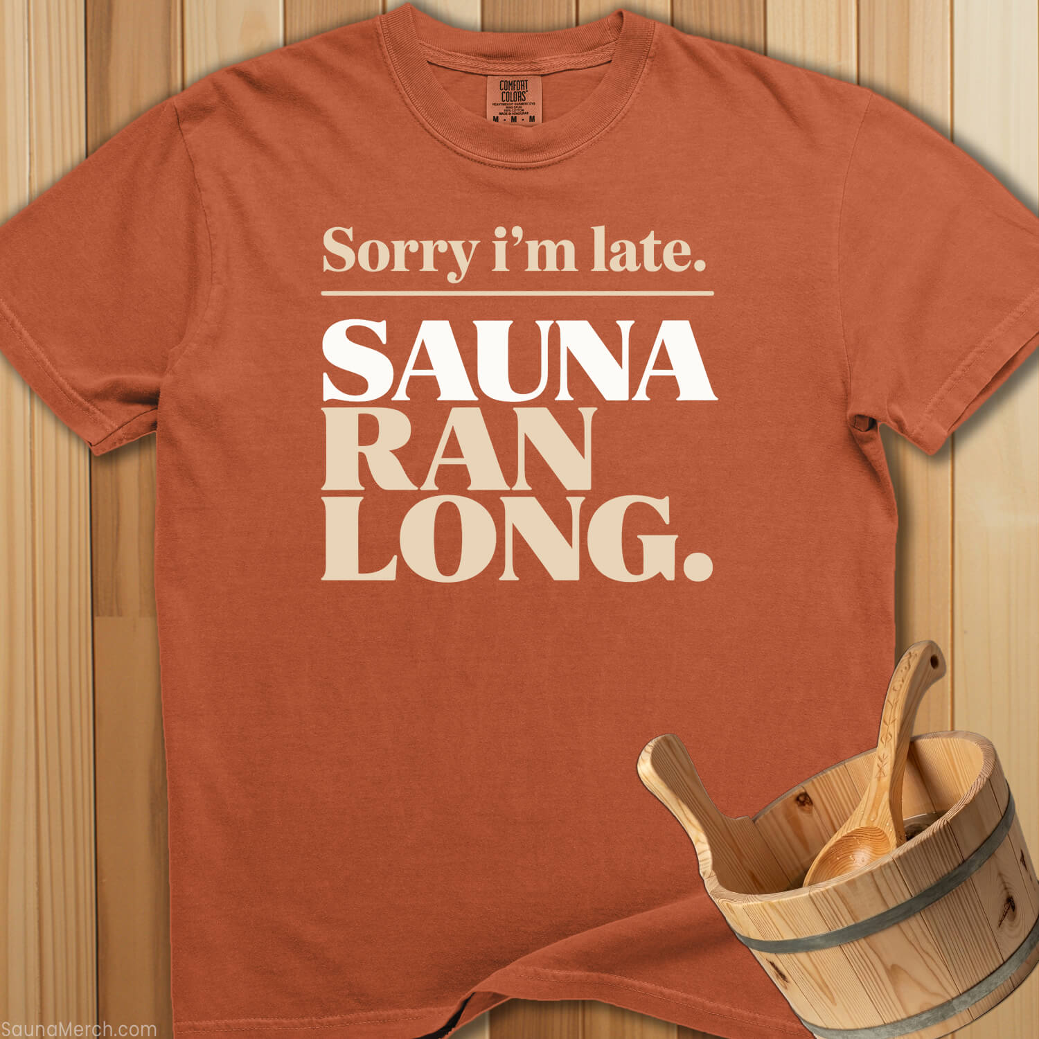 Late Sauna Ran Long T-Shirt - SaunaMerch