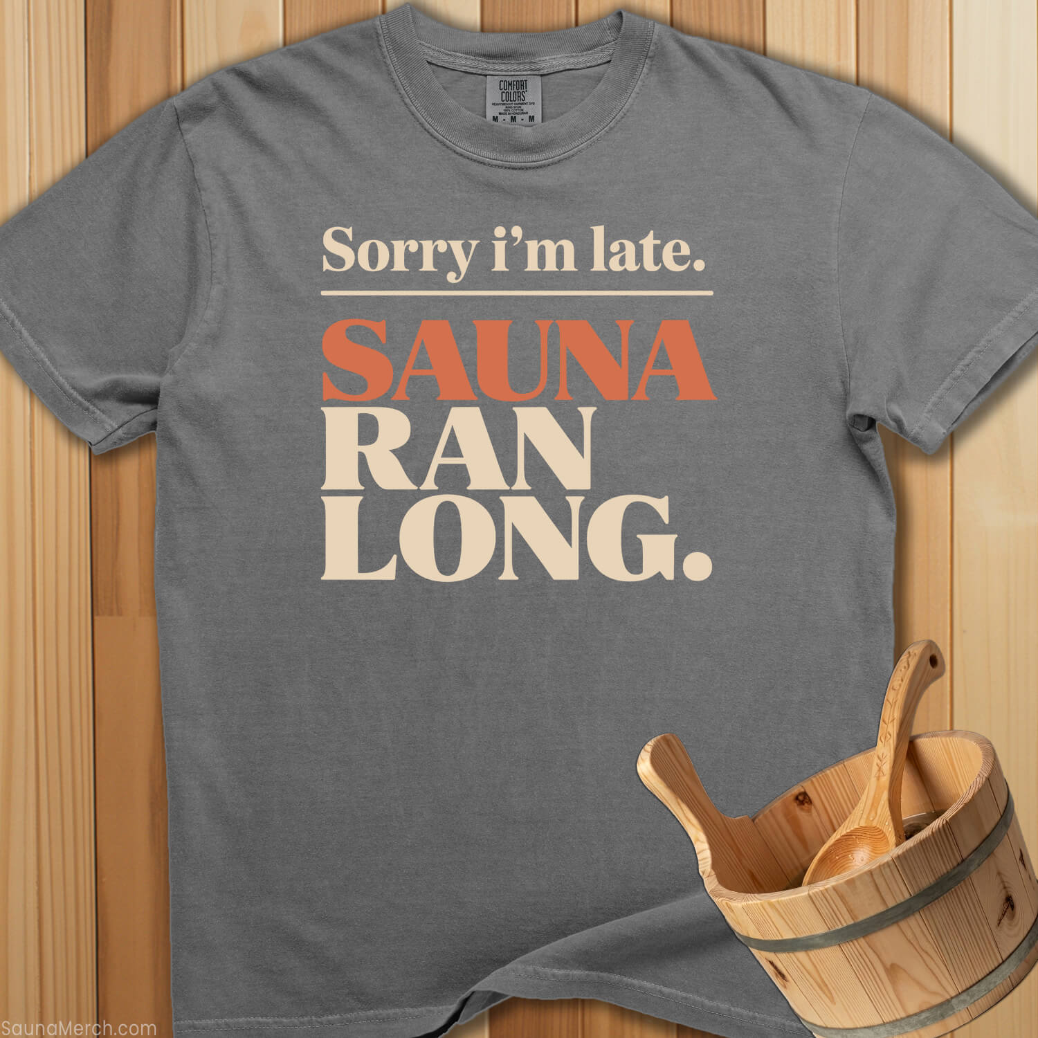 Late Sauna Ran Long T-Shirt - SaunaMerch