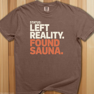 Left Reality Found Sauna T-Shirt - SaunaMerch