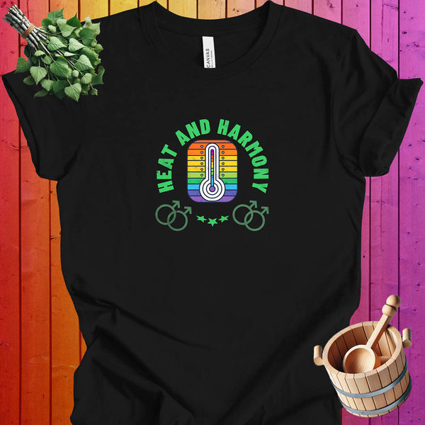 Heat and Harmony Rainbow Sauna T-Shirt