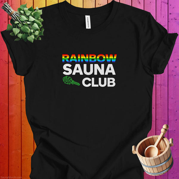 Rainbow Sauna Club T-Shirt - Sauna Lovers Tee