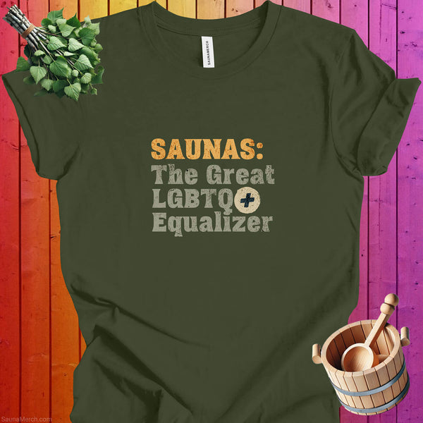 LGBTQ+ Equalizer Sauna T-Shirt - Cotton Tee