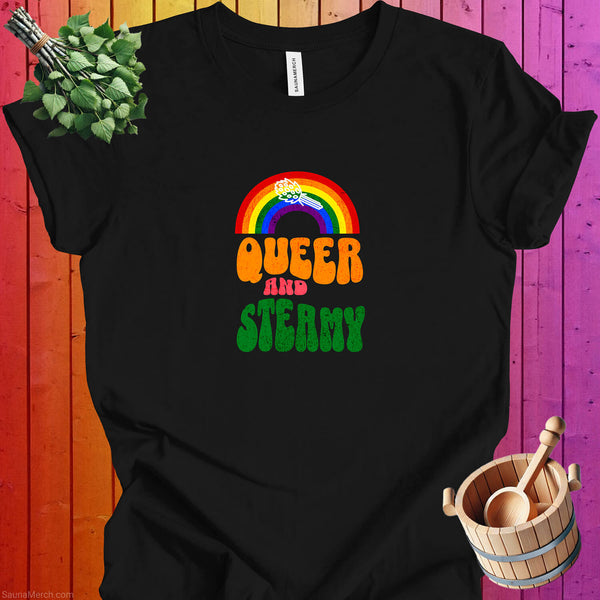 Queer and Steamy Sauna Pride T-Shirt