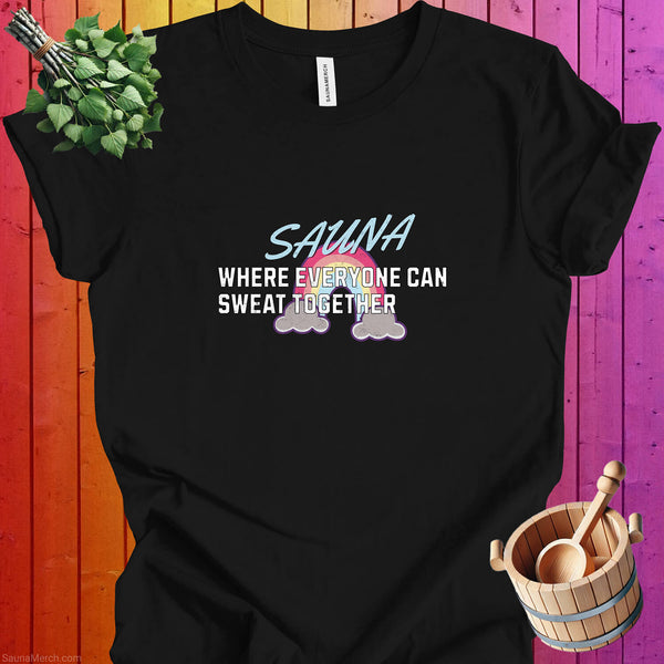 Gay Pride Sweating Together in Sauna T-Shirt