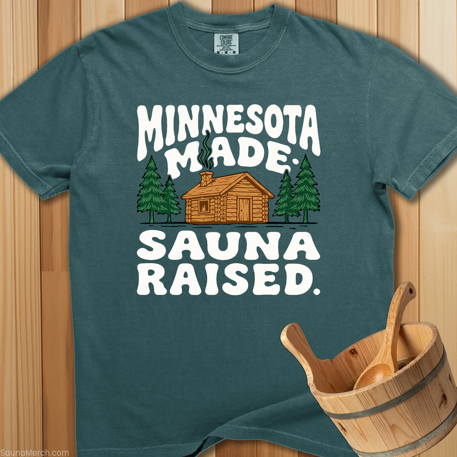 Minnesota Made Sauna Raised T-Shirt - SaunaMerch