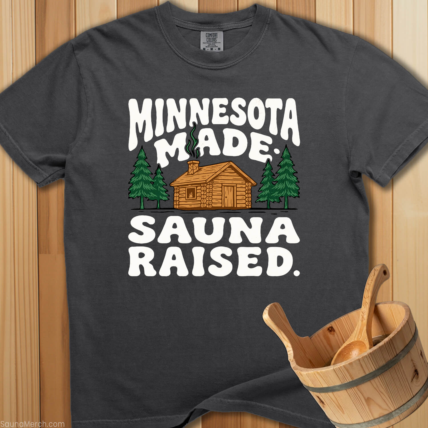 Minnesota Made Sauna Raised T-Shirt - SaunaMerch