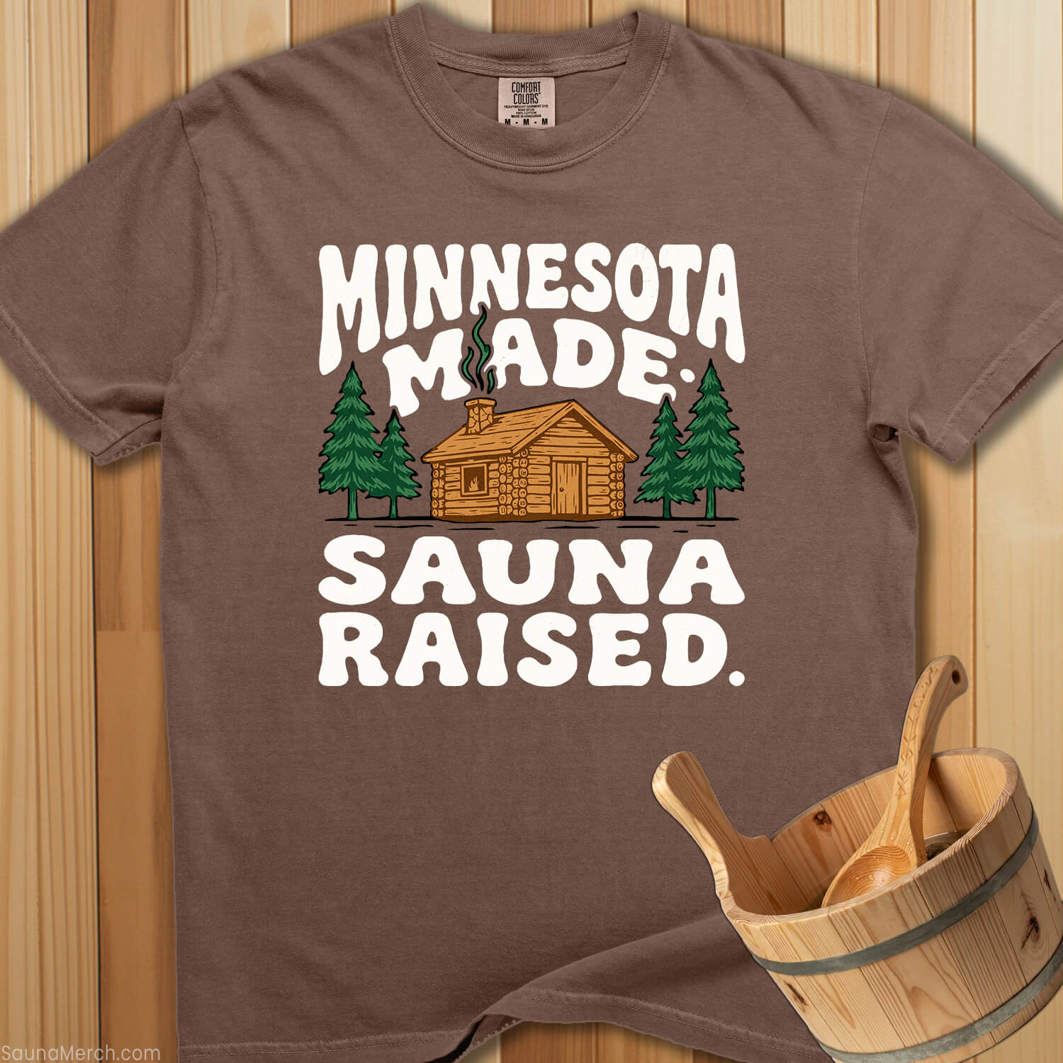 Minnesota Made Sauna Raised T-Shirt - SaunaMerch