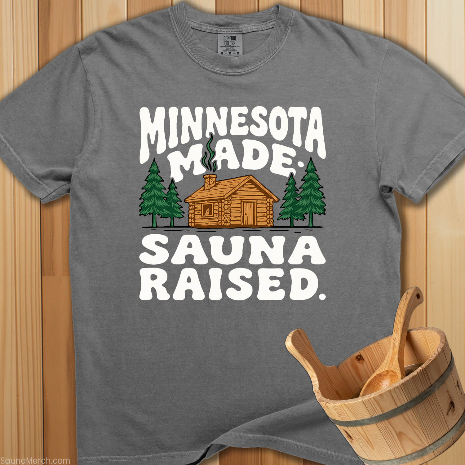 Minnesota Made Sauna Raised T-Shirt - SaunaMerch