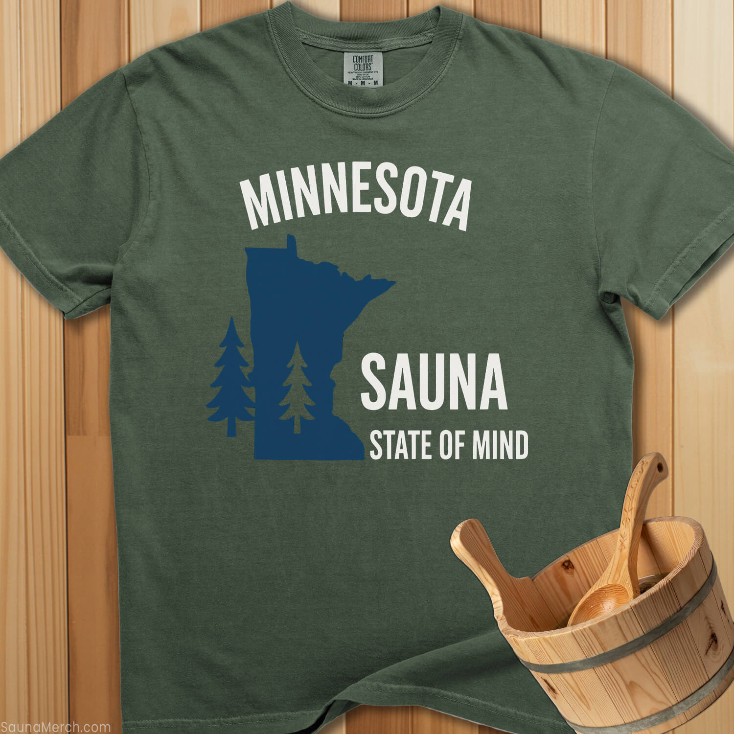 Minnesota Sauna State of Mind T-Shirt - Moss