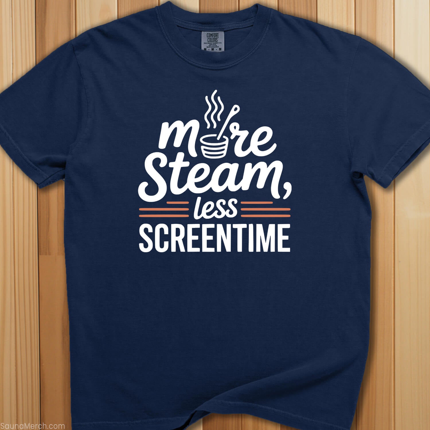 More Steam, Less Screentime Tee - SaunaMerch