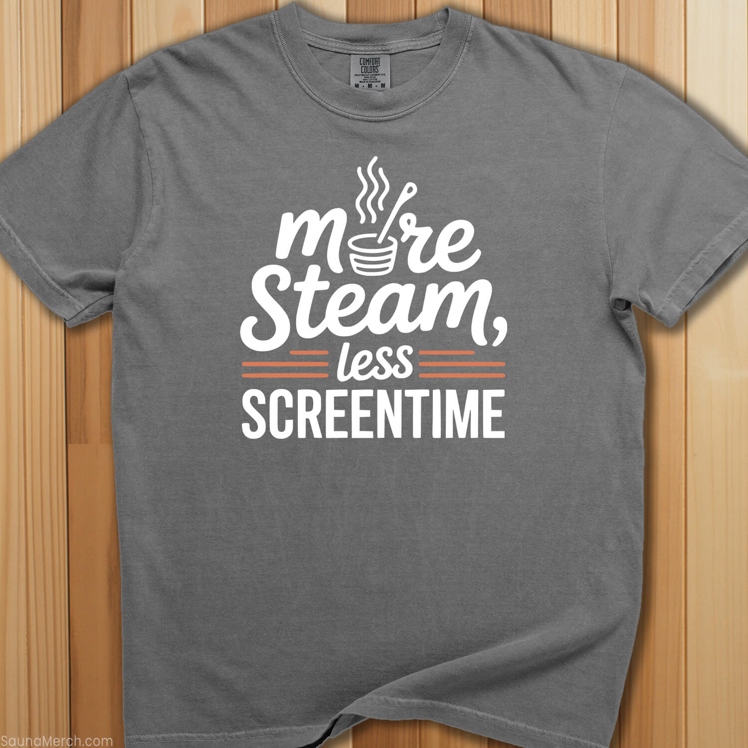 More Steam, Less Screentime Tee - SaunaMerch