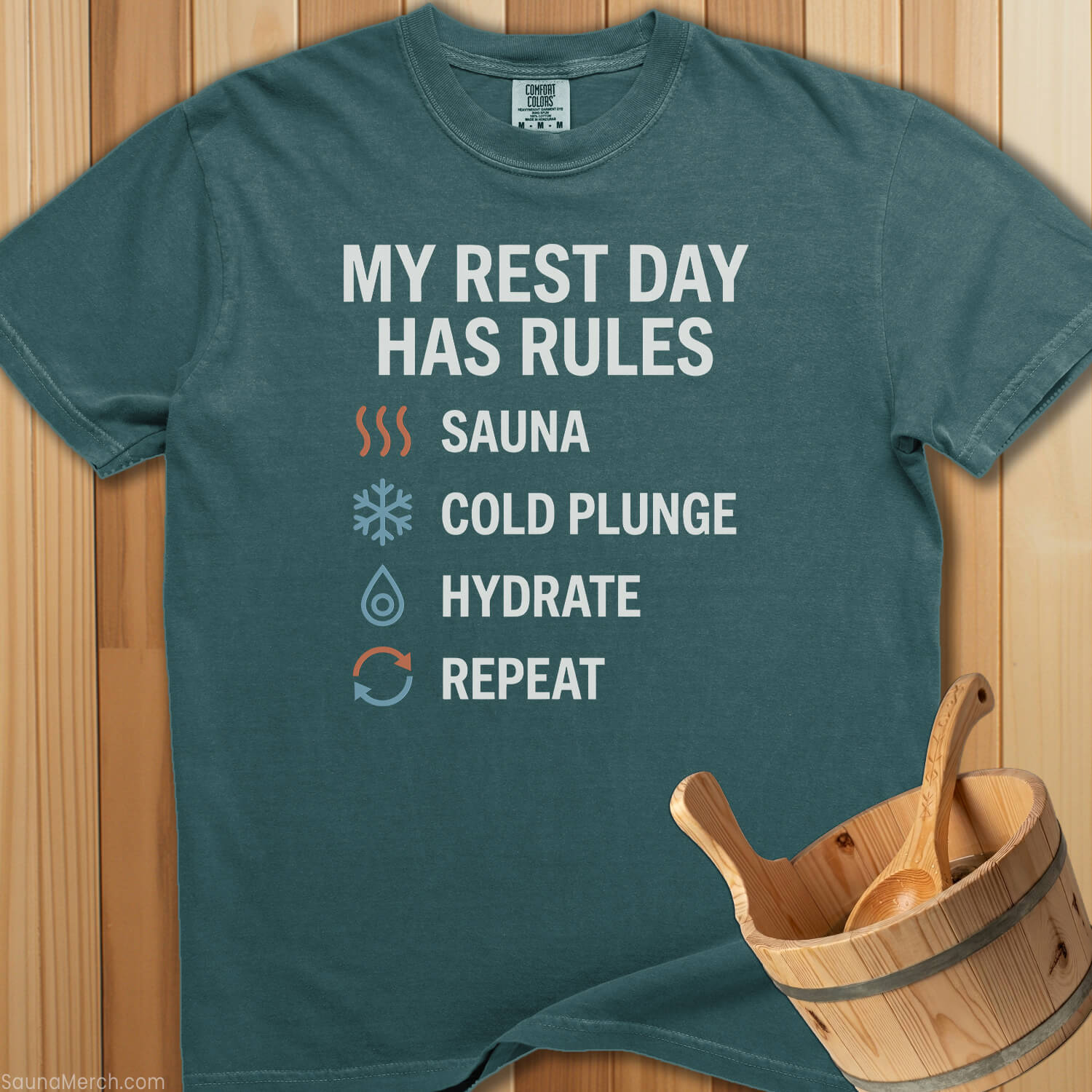 My Rest Days Have Rules Sauna T-Shirt - SaunaMerch
