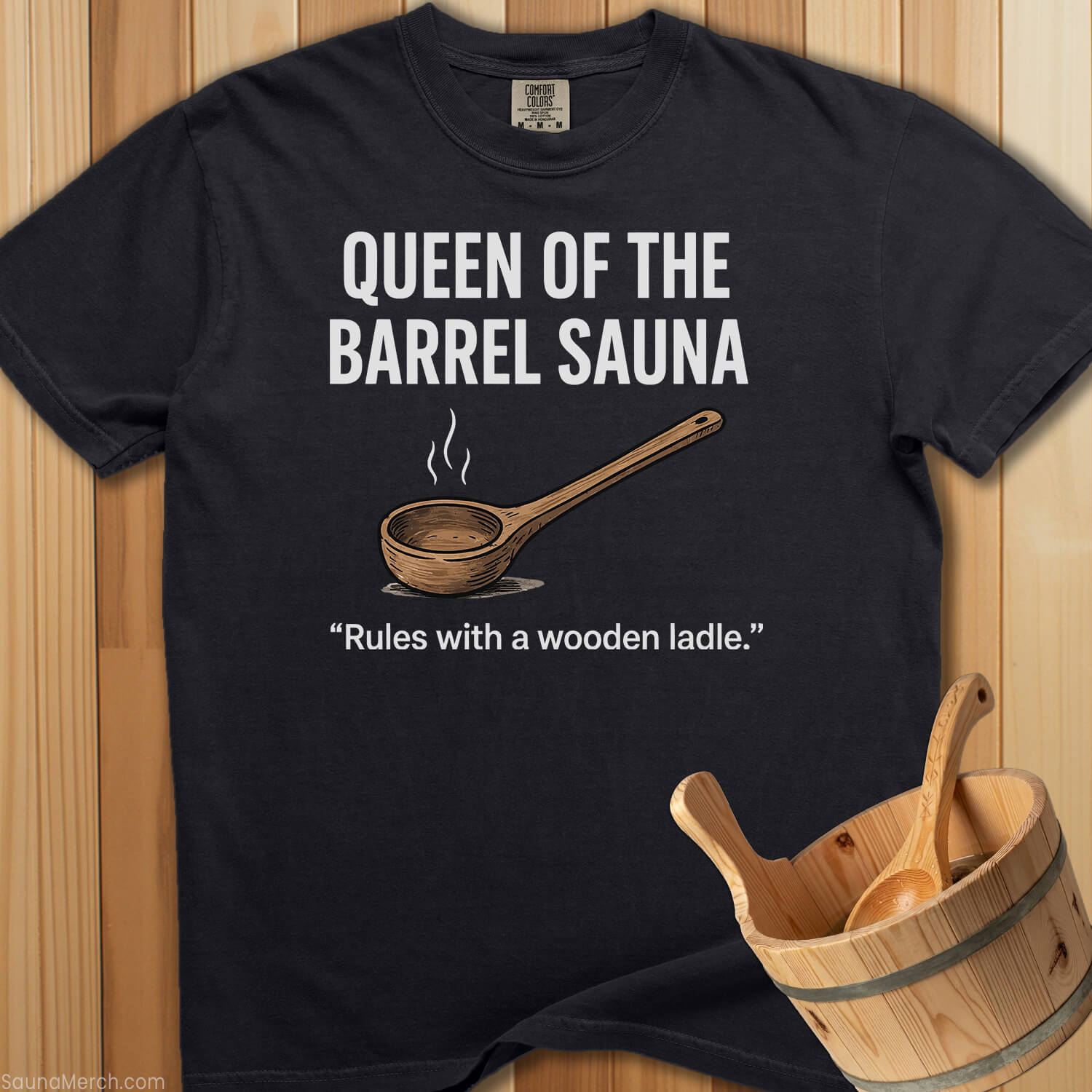 Queen Of The Barrel Sauna T-Shirt - Black