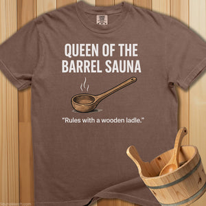 Queen Of The Barrel Sauna T-Shirt - Espresso