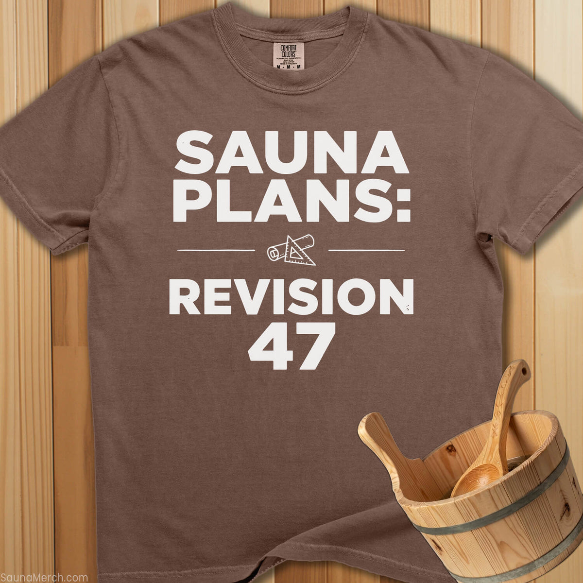 Sauna Plans Revision 47 T-Shirt - Espresso