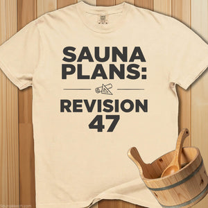 Sauna Plans Revision 47 T-Shirt - Ivory