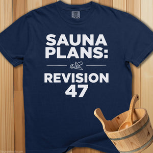 Sauna Plans Revision 47 T-Shirt - Navy