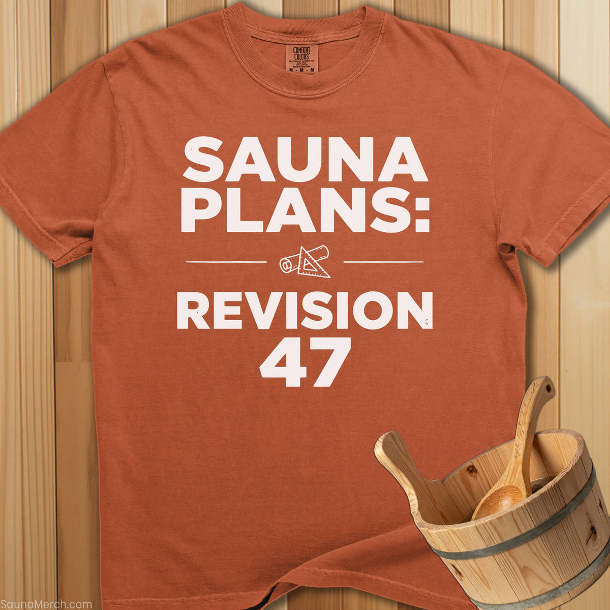 Sauna Plans Revision 47 T-Shirt - Yam