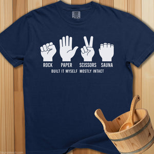 Rock Paper Scissors Sauna T-Shirt - SaunaMerch