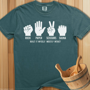 Rock Paper Scissors Sauna T-Shirt - SaunaMerch