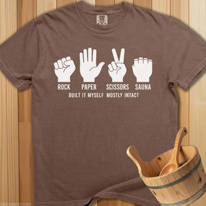 Rock Paper Scissors Sauna T-Shirt - SaunaMerch