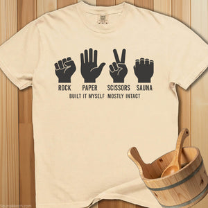 Rock Paper Scissors Sauna T-Shirt - SaunaMerch