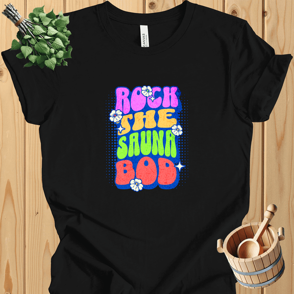 Unisex Retro "Rock The Sauna Bod" Graphic Tee - Sauna Gift