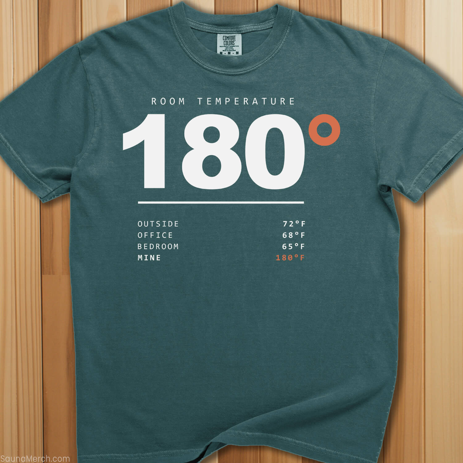 Room Temperature 180 T-Shirt - SaunaMerch