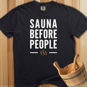 Sauna Before People T-Shirt - SaunaMerch