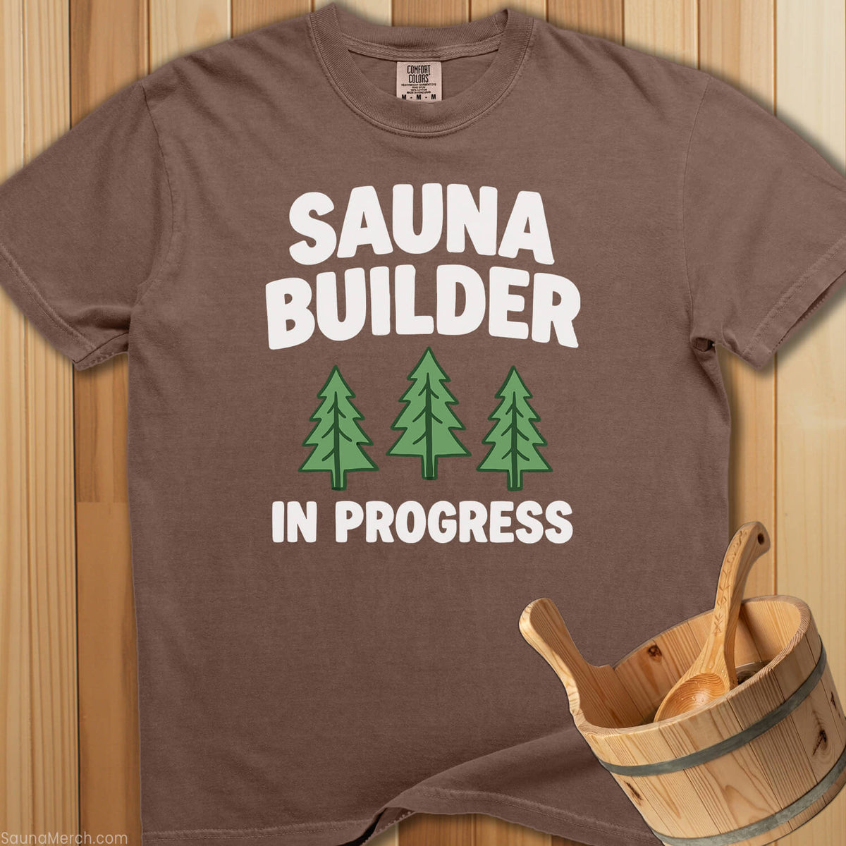 Sauna Builder In Progress T-Shirt - SaunaMerch