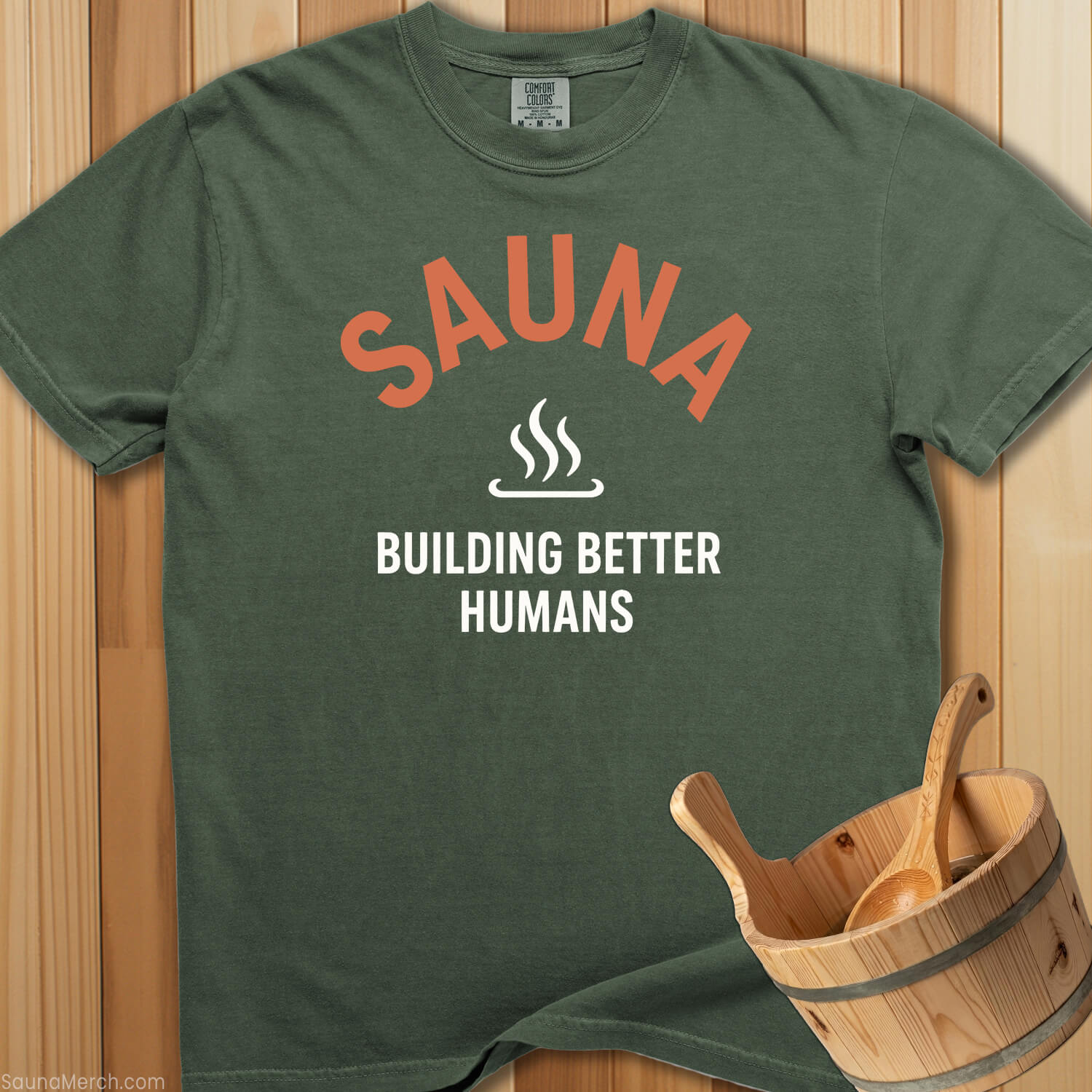 Sauna Building Better Humans T-Shirt - SaunaMerch