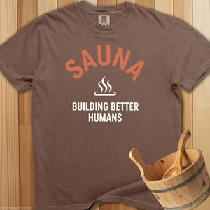 Sauna Building Better Humans T-Shirt - SaunaMerch