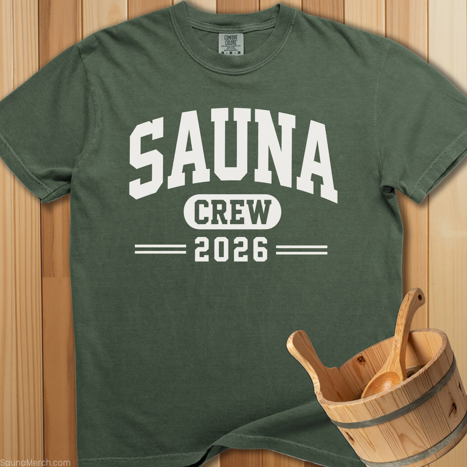 Sauna Crew 2026 T-Shirt - Moss