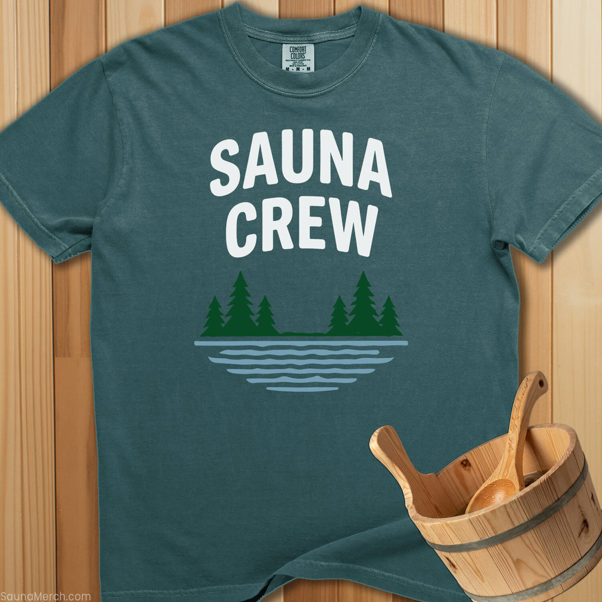 Sauna Crew T-Shirt - Blue Spruce