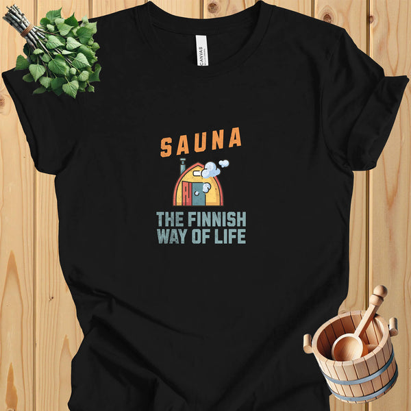 "Sauna, The Finnish Way of Life" Unisex Cotton T-Shirt