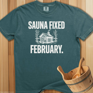 Sauna Fixed February T-Shirt - Blue Spruce