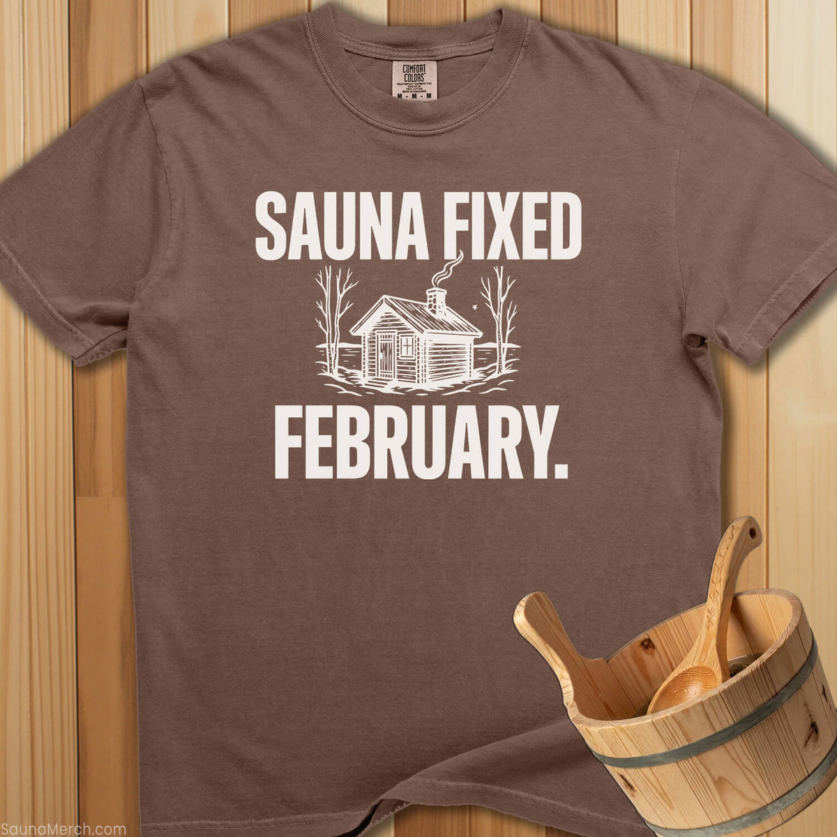 Sauna Fixed February T-Shirt - Espresso