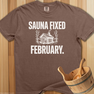 Sauna Fixed February T-Shirt - Espresso