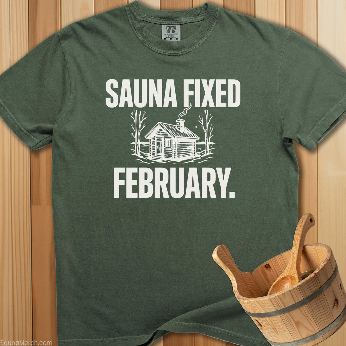 Sauna Fixed February T-Shirt - Moss