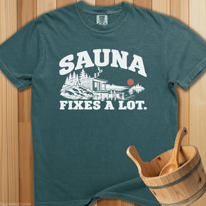 Sauna Fixes A Lot T-Shirt - SaunaMerch