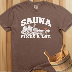 Sauna Fixes A Lot T-Shirt - SaunaMerch
