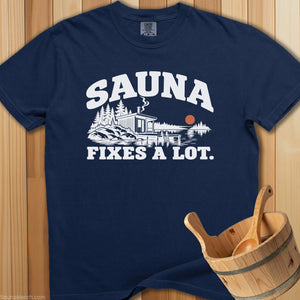 Sauna Fixes A Lot T-Shirt - SaunaMerch