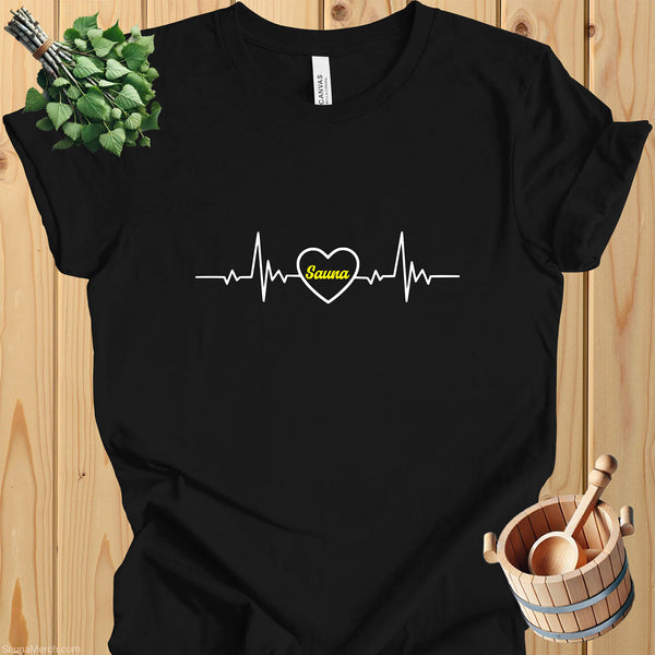 Sauna Heartbeat Cotton T-Shirt -  Sauna Gift