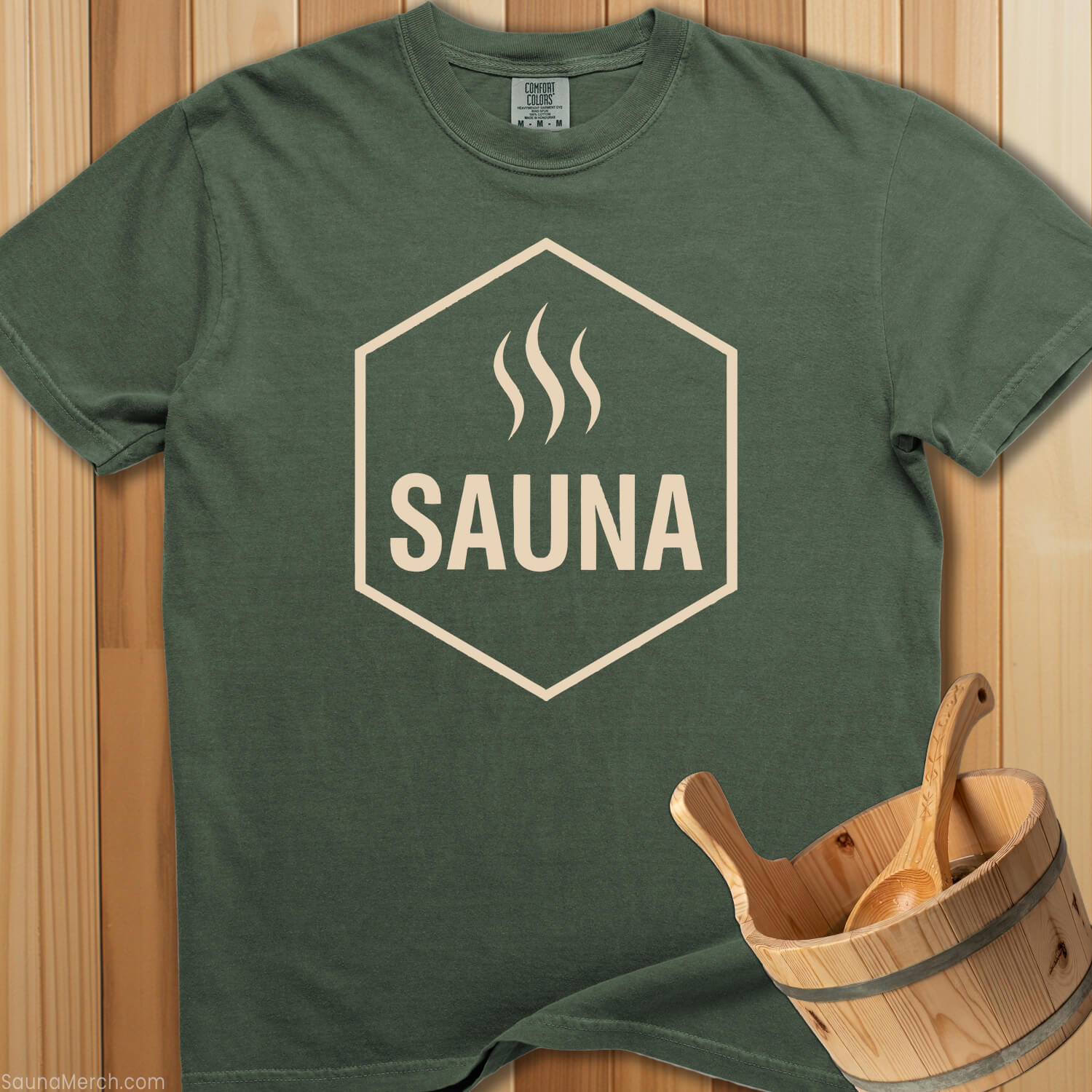 Sauna Hexagon Heat Wave T-Shirt - SaunaMerch