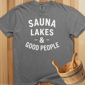 Sauna Lakes Good People T-Shirt - Grey