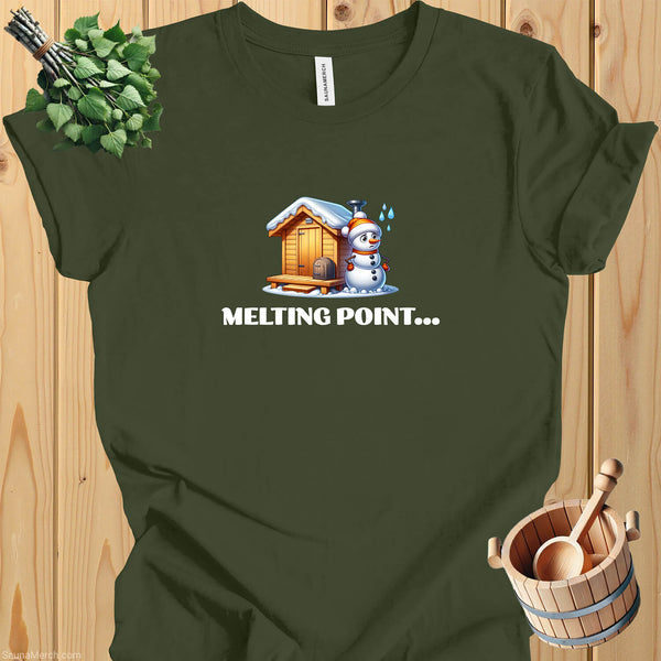 Sauna T-Shirt: "Melting Point" - Humorous Climate Change Tee