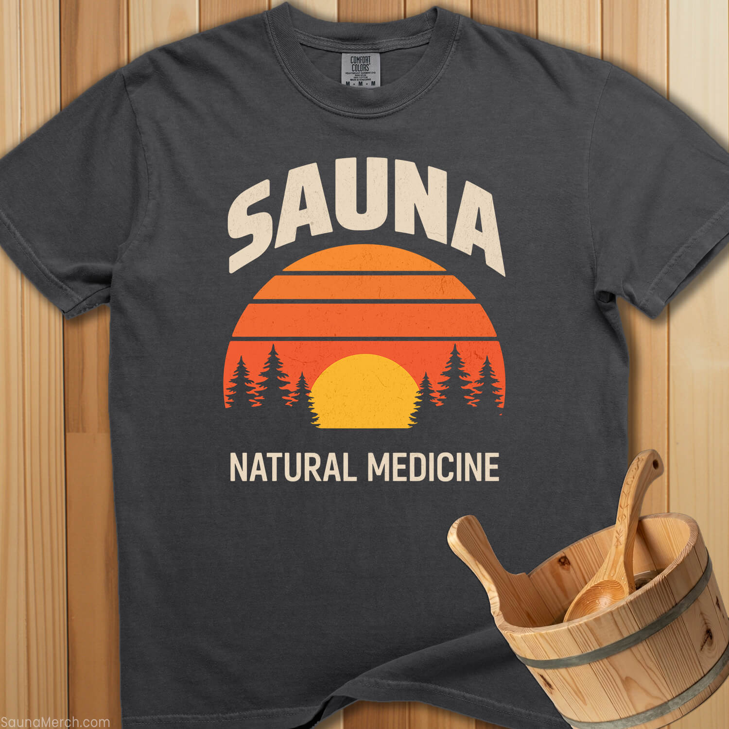 Sauna Natural Medicine T-Shirt - SaunaMerch